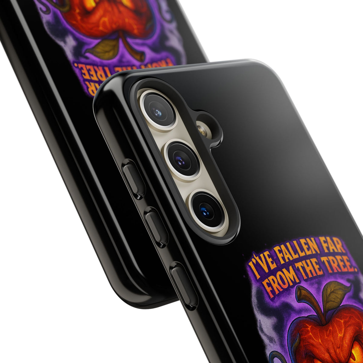 Phone Case — 'I've Fallen Far From the Tree, Straight Into Madness' Pumpkin Horror Design