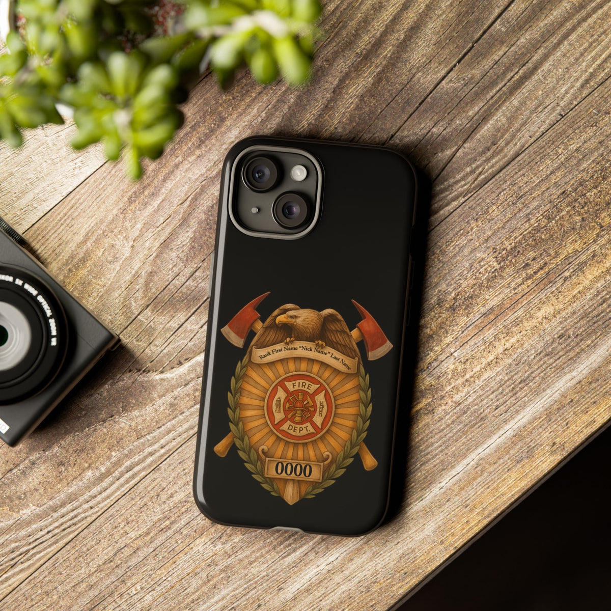 Firefighter Badge Phone Case — Tough Cases Customizable Emblem Design