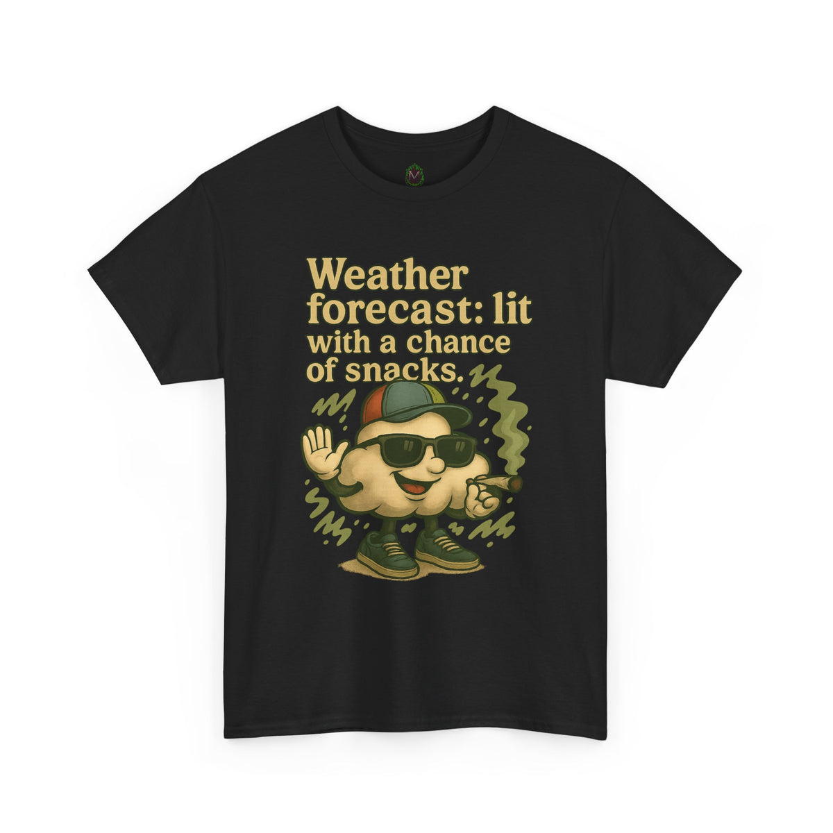 Weather Forecast: Lit With a Chance of Snacks – Chill Cloud T-Shirt