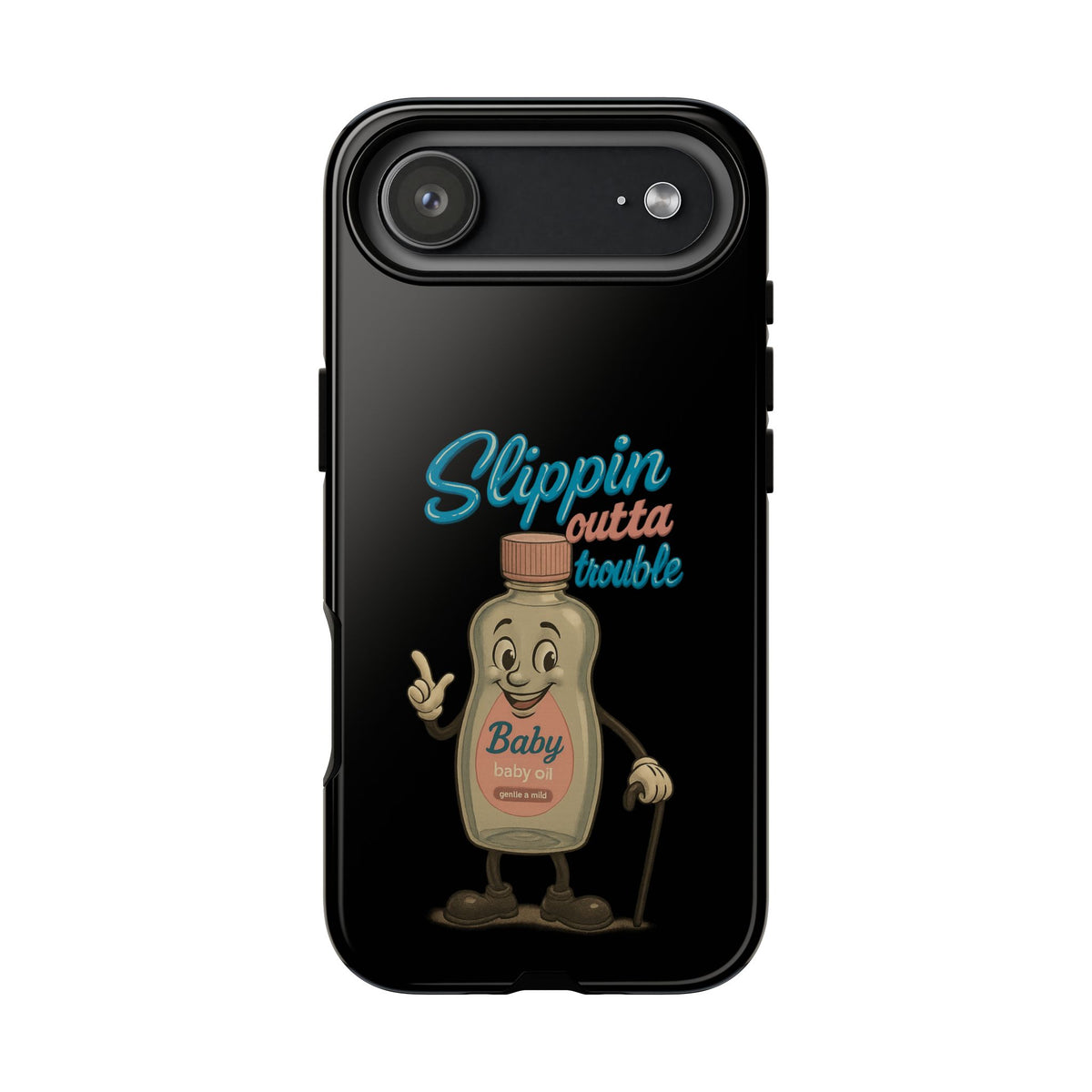 Phone Case — Retro 'Slippin Outta Trouble' Baby Bottle Design