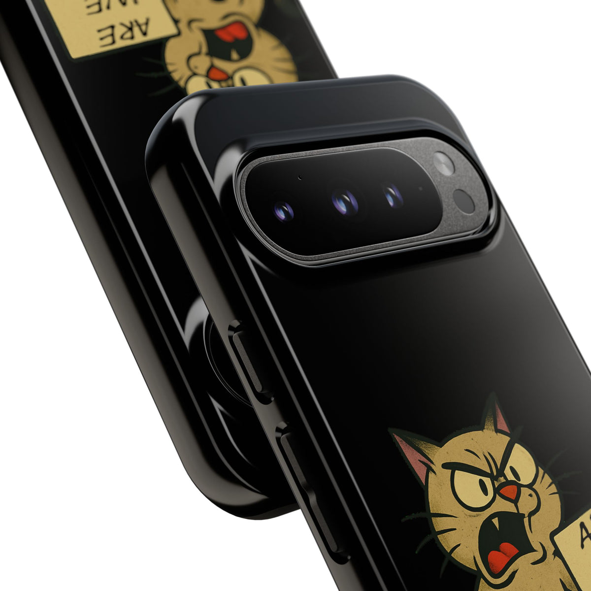 Angry Cat Phone Case — 'Are We Next' Protest Graphic iPhone Case