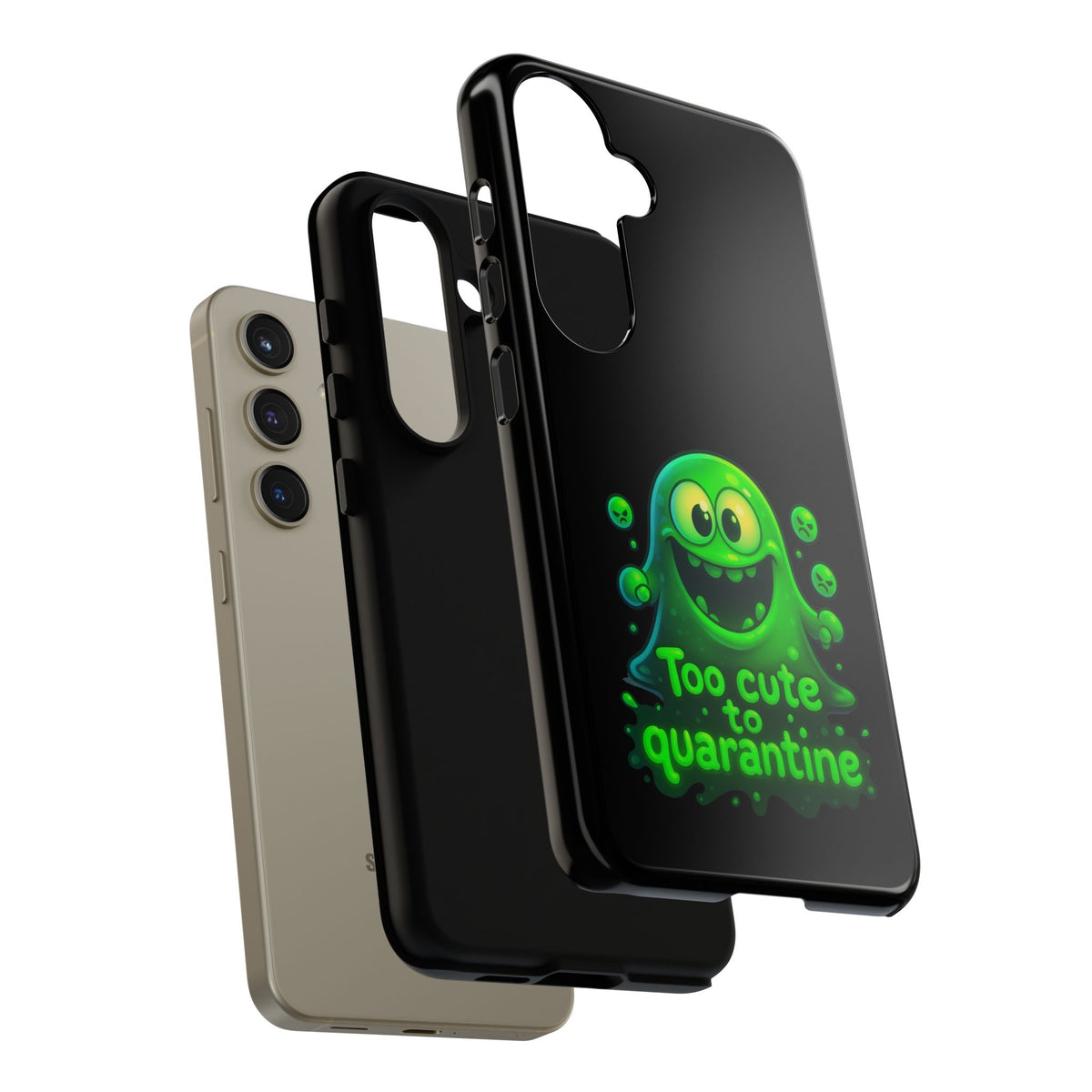 Phone Case — 'Too Cute to Quarantine' Green Monster Protective Cover