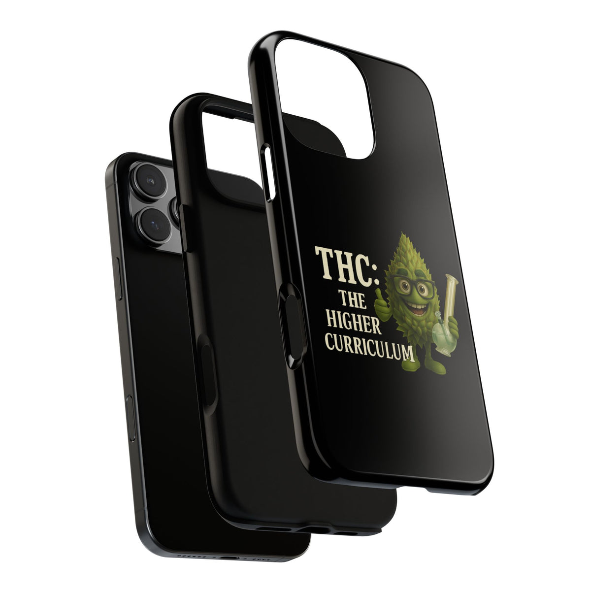 THC The Higher Curriculum Phone Case – Funny Cannabis Nug Cartoon iPhone Case