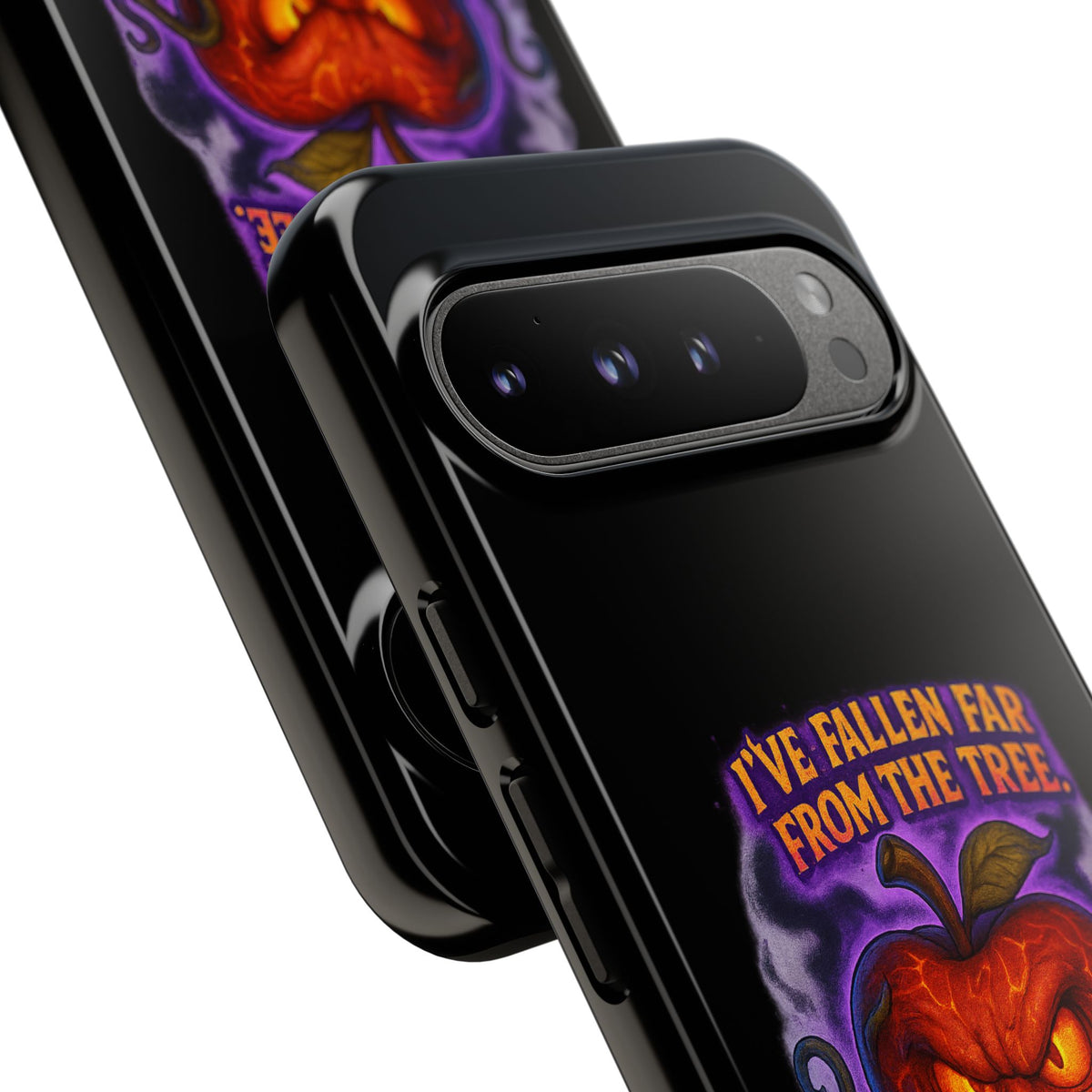 Phone Case — 'I've Fallen Far From the Tree, Straight Into Madness' Pumpkin Horror Design