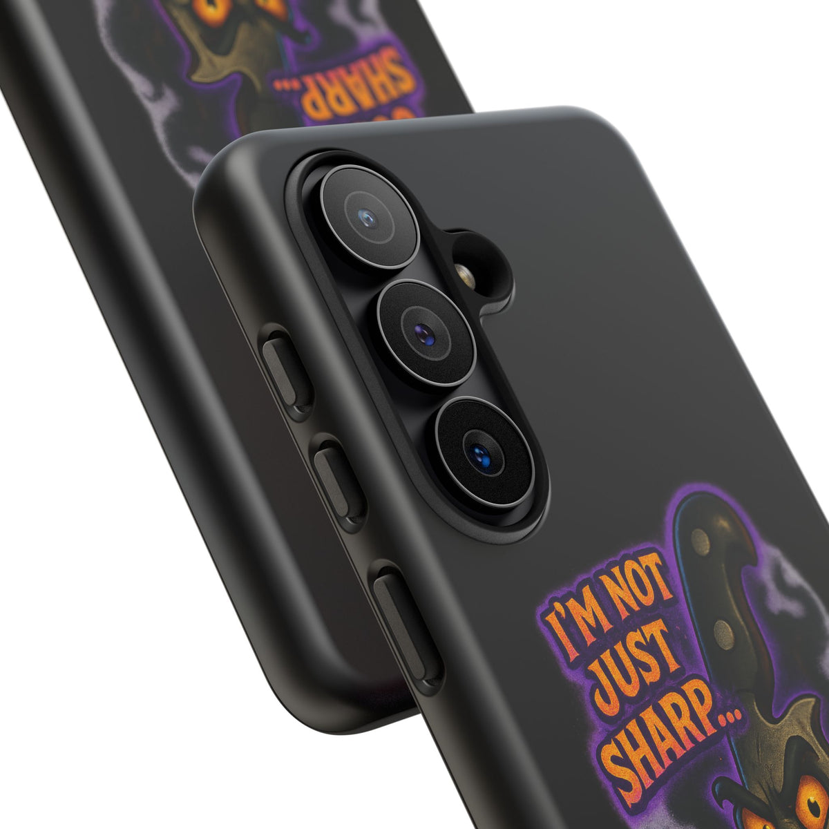 Knife Graphic Phone Case — "I'm Not Just Sharp... I'm Psycho-Sharp" Horror Phone Cover