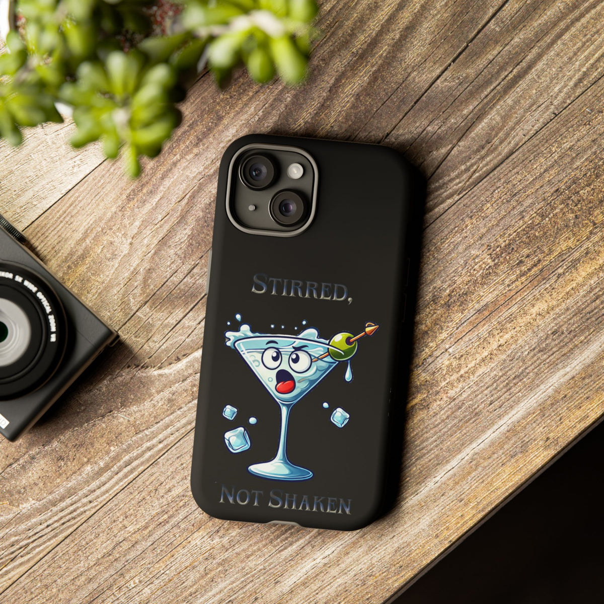 Stirred Not Shaken Phone Case — Funny Martini Cocktail Design