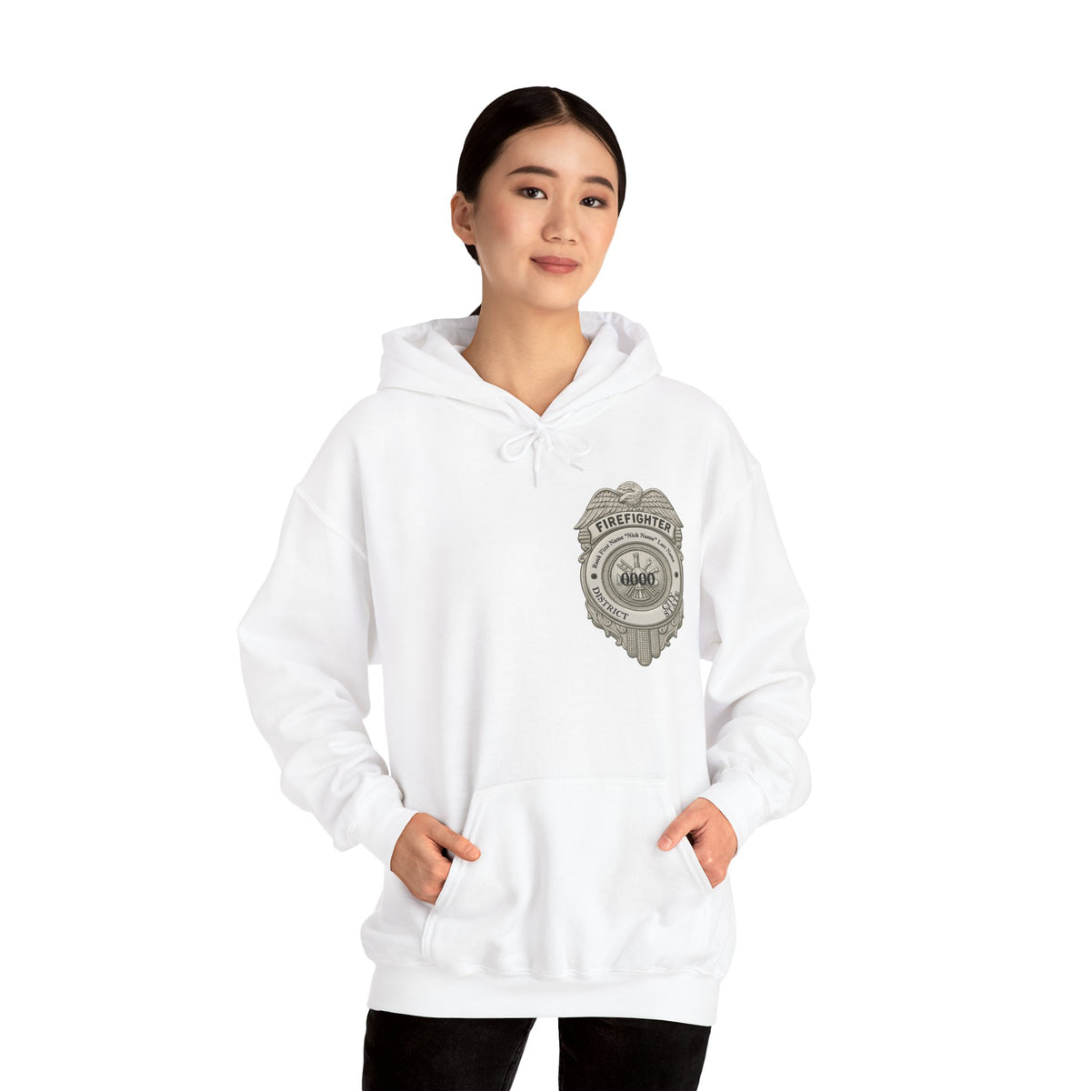 Graphic Hoodie - 'Not All Heroes Stand Tall' Badge & Vintage Group Art Pullover