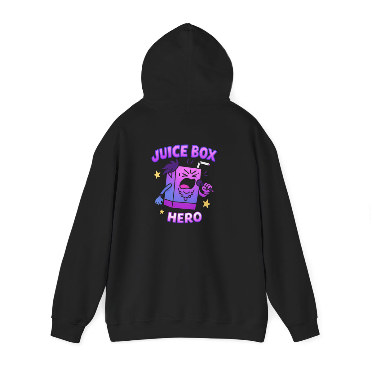 Juice Box Hero Hoodie — Playful Cartoon Juice Box Graphic Sweatshirt