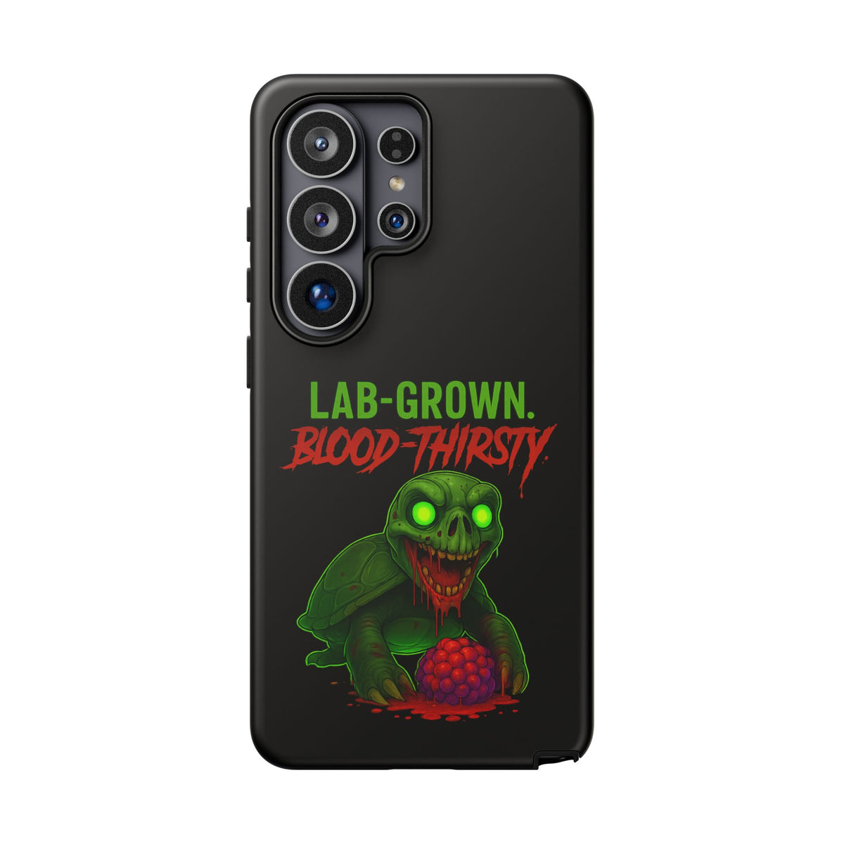 Phone Case — “Lab-Grown. Blood-Thirsty!” Green Monster Horror Design