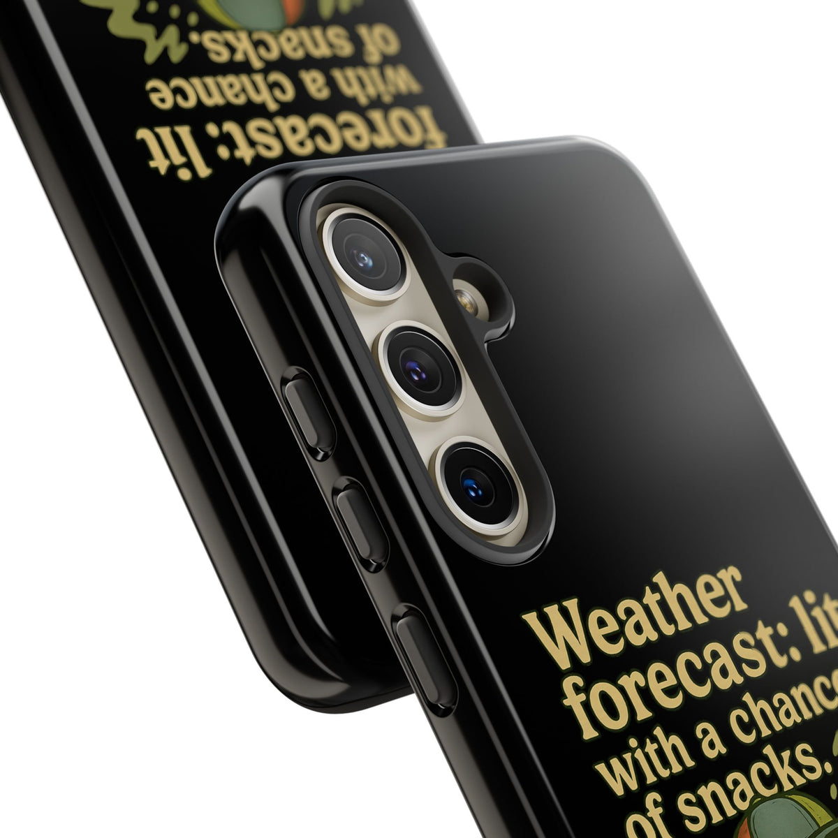Phone Case — "Weather Forecast: Lit with a Chance of Snacks" Retro Graphic