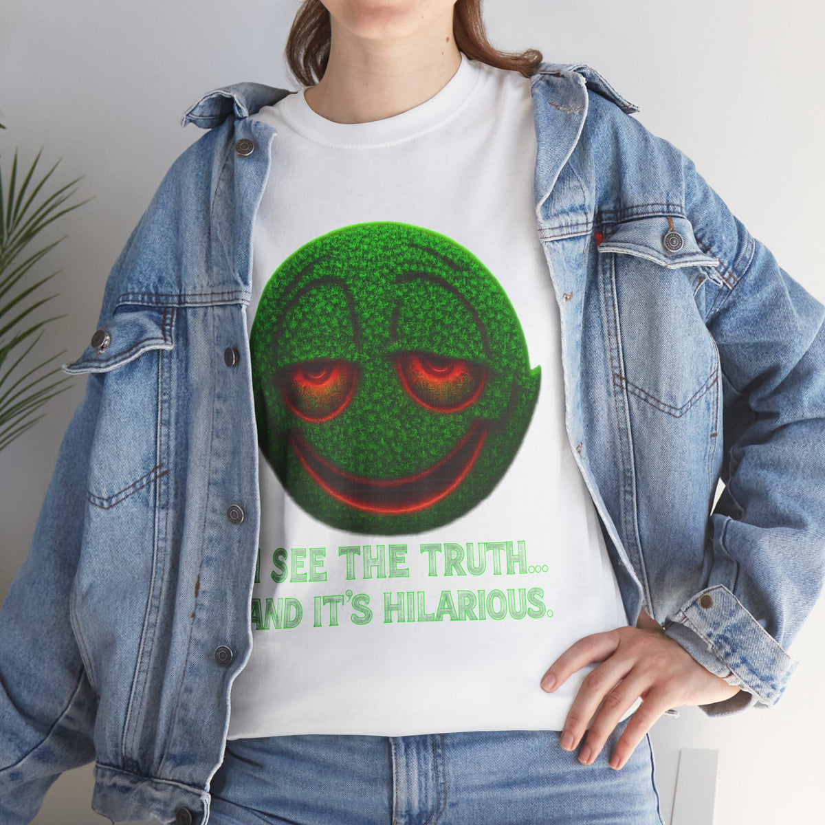 I See the Truth... and It’s Hilarious – Trippy Neon Smiley T-Shirt