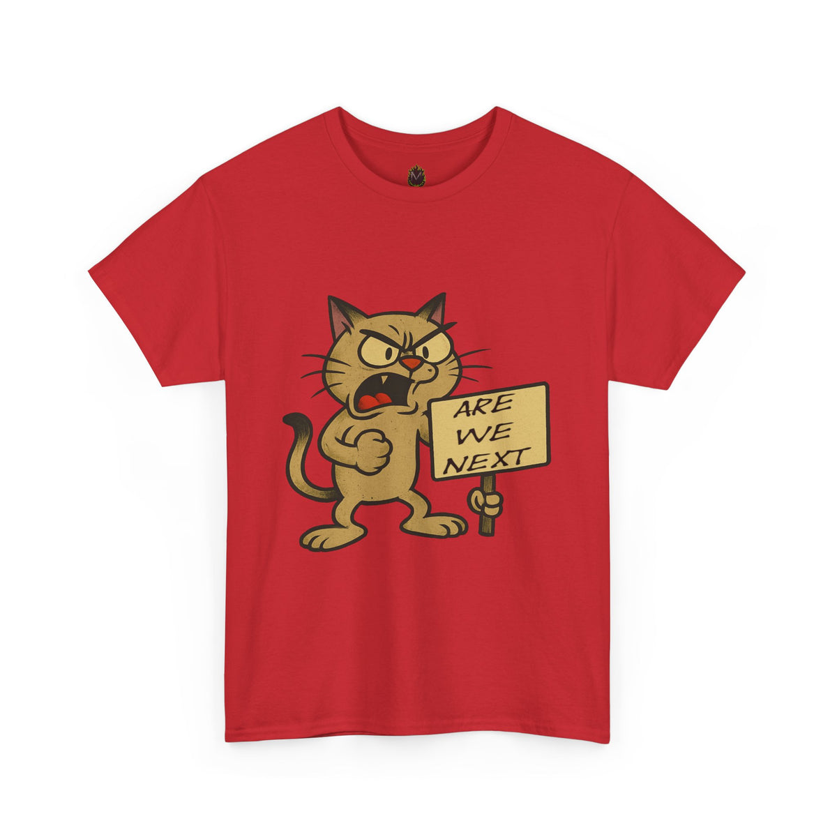 Protest Cat Unisex Heavy Cotton Tee, Funny Cat T-Shirt, Cat Lover Gift, Animal