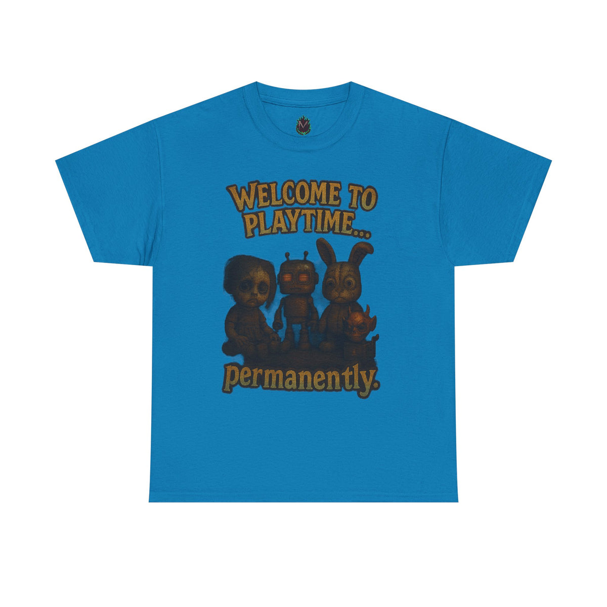 Welcome to Playtime Permanently T-Shirt | Creepy Animatronic Trio