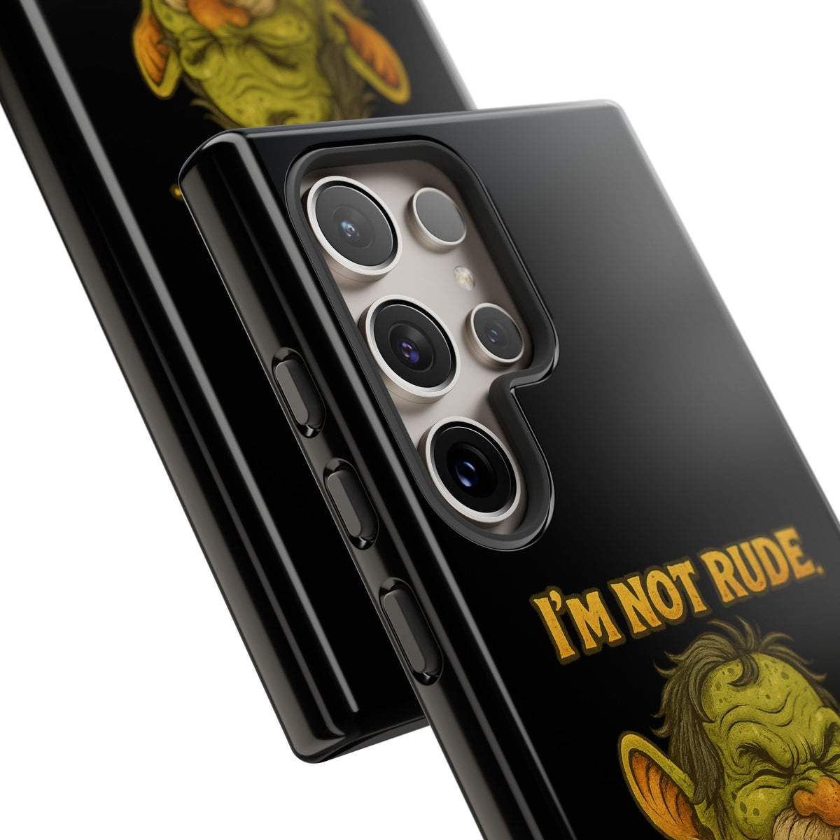 Phone Case – "I'm Not Rude, You're Just Exhausting" Funny Grumpy Troll Protective Cover