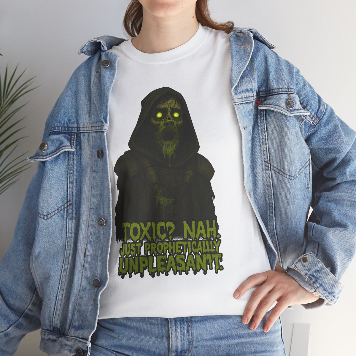 Toxic? Nah Grim Reaper Tee | Spooky Skull Hood Graphic