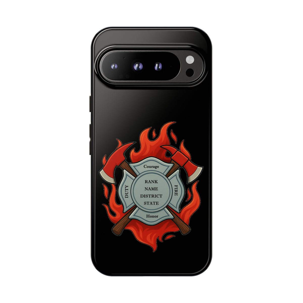 Firefighter Maltese Cross Phone Case — Custom Rank/Name/District Design