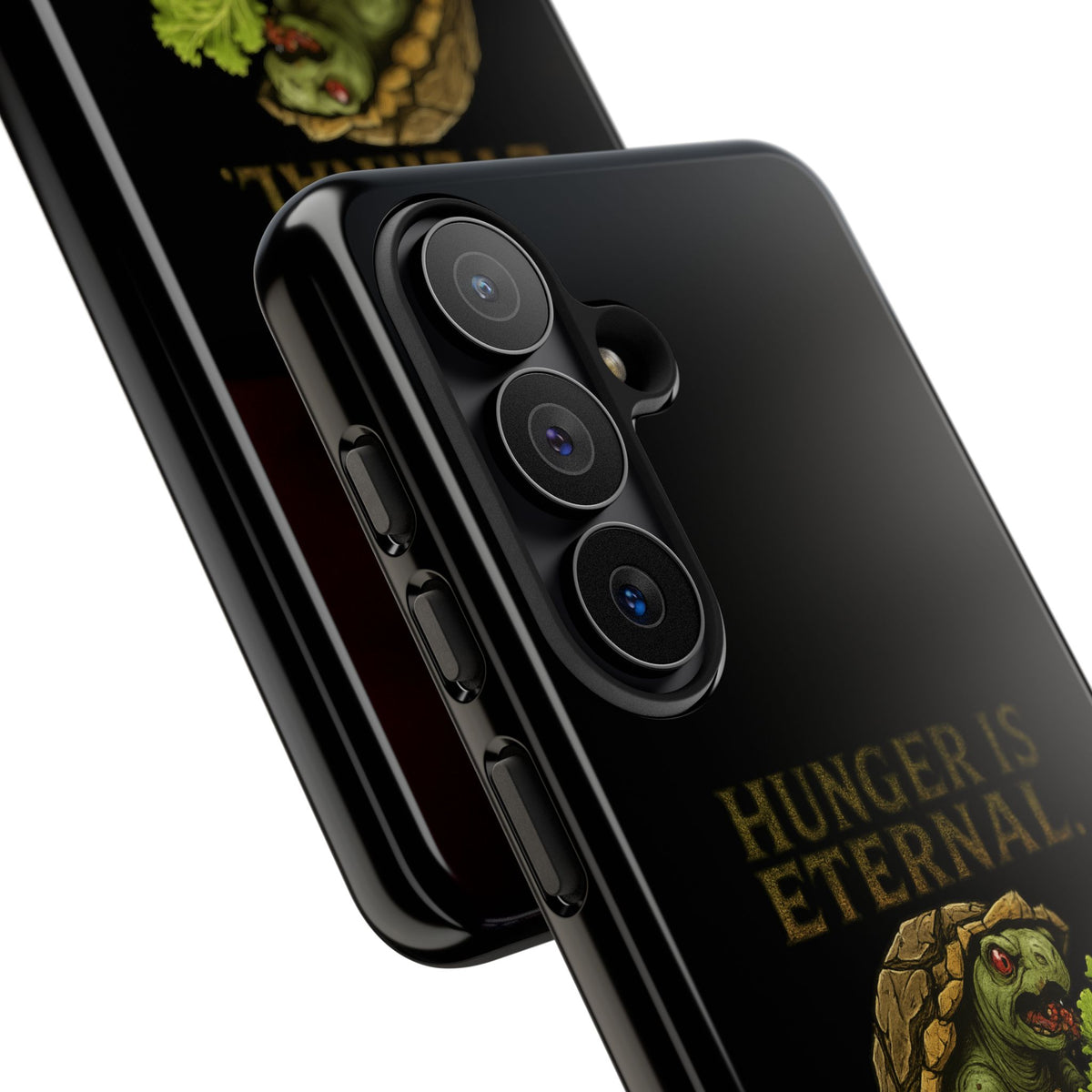 Phone Case — "Hunger Is Eternal, Your Fingers Are Optional" Turtle Monster Design