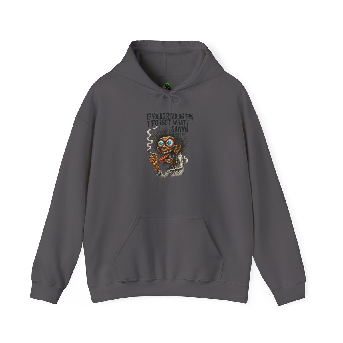 Hoodie - Funny Creepy Cat 'If You're Reading This I Forgot What I Was Saying' Graphic Hoodie