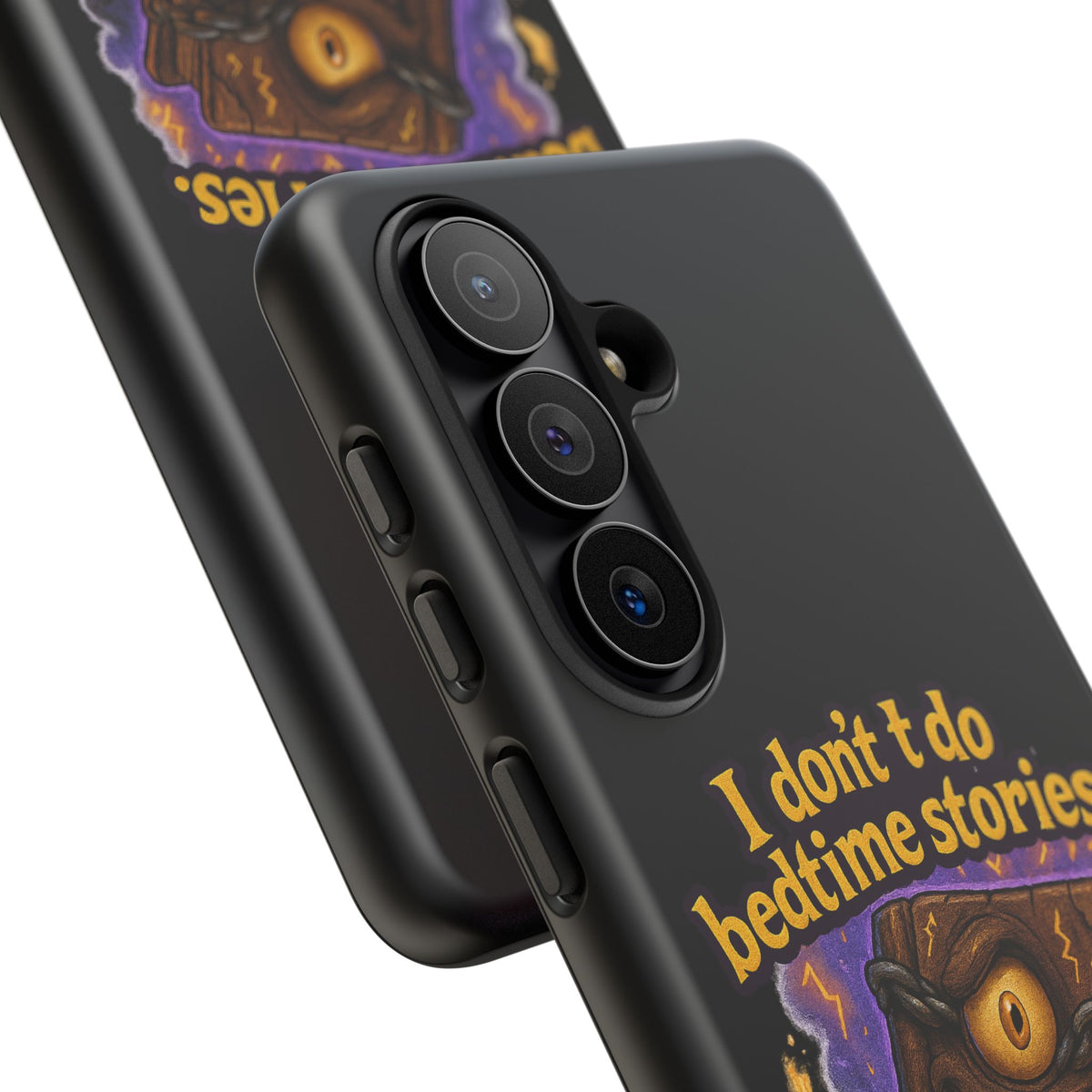 Phone Case — "I Don't Do Bedtime Stories, I Do Nightmares" Horror Book Design