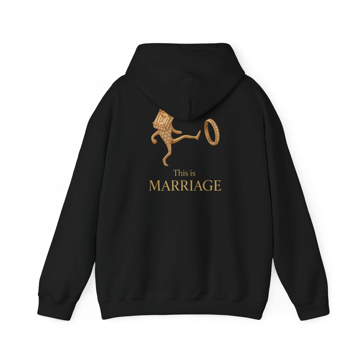 Marriage Key Graphic Hoodie — "This Is Marriage" Gold Lion Design