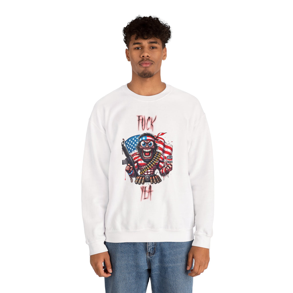 Patriotic Savage "F*** Yea" Crewneck