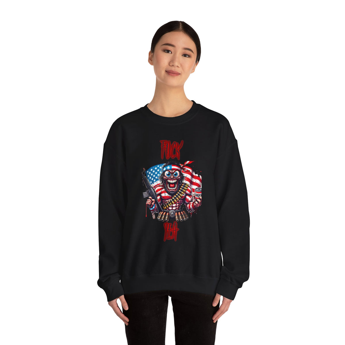 Patriotic Savage "F*** Yea" Crewneck