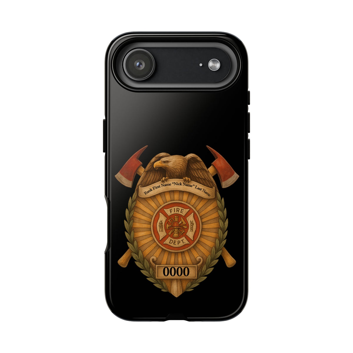 Firefighter Badge Phone Case — Tough Cases Customizable Emblem Design