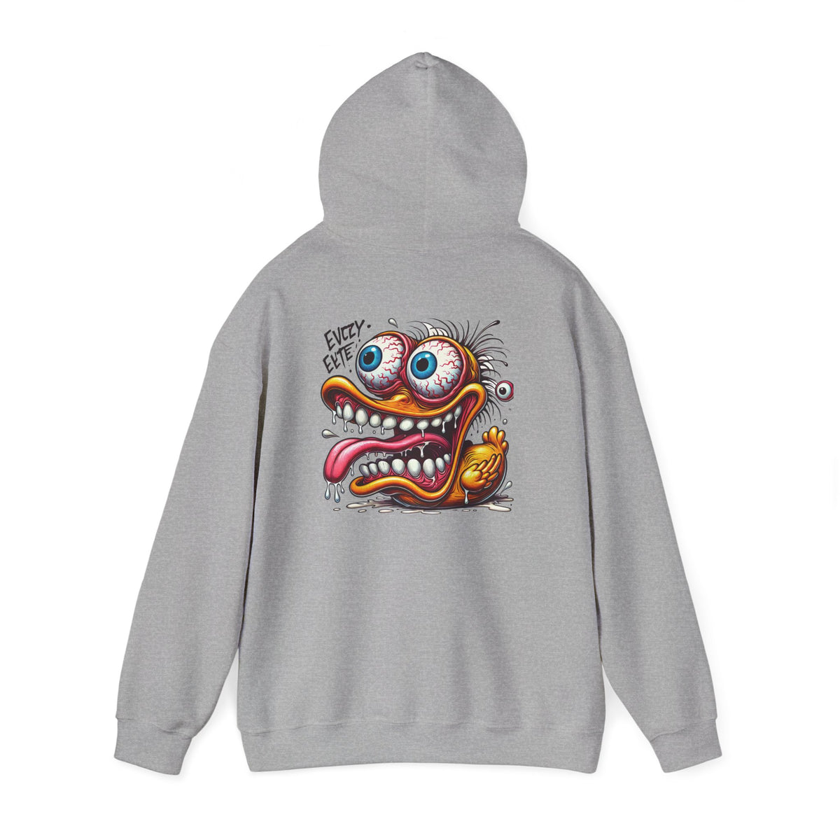 Crazy Cartoon Monster Hoodie - "Every Bite" Retro Hot Rod Art Pullover