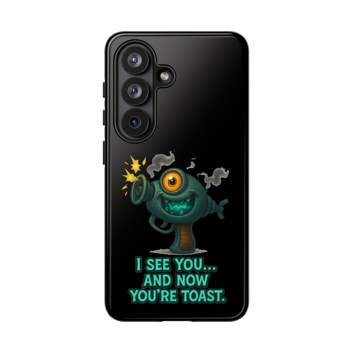 Phone Case — Cute Zombie Blaster Design with "I See You... And Now You're Toast"