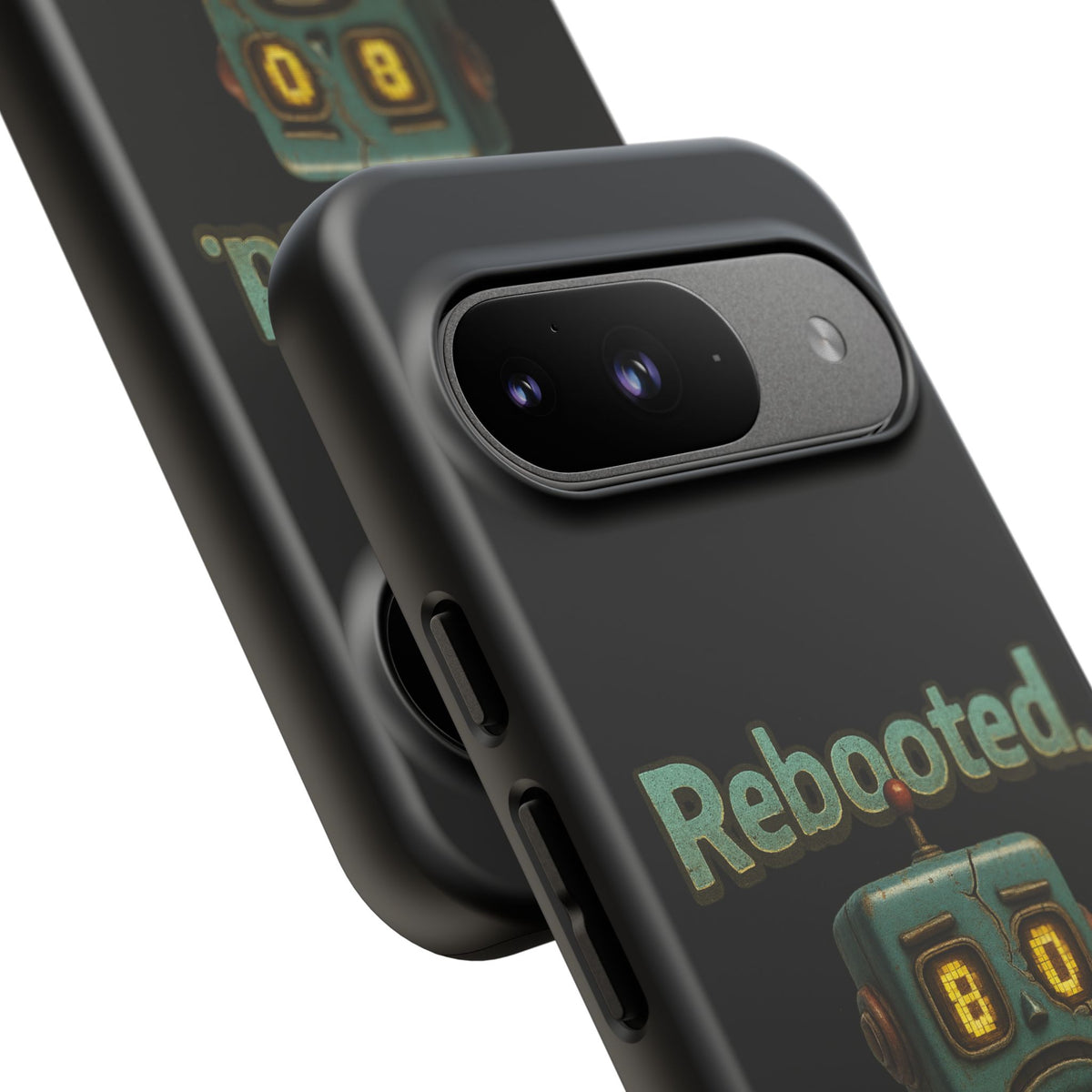 Phone Case — 'Rebooted. Still Awkward.' Retro Robot Protective Cover