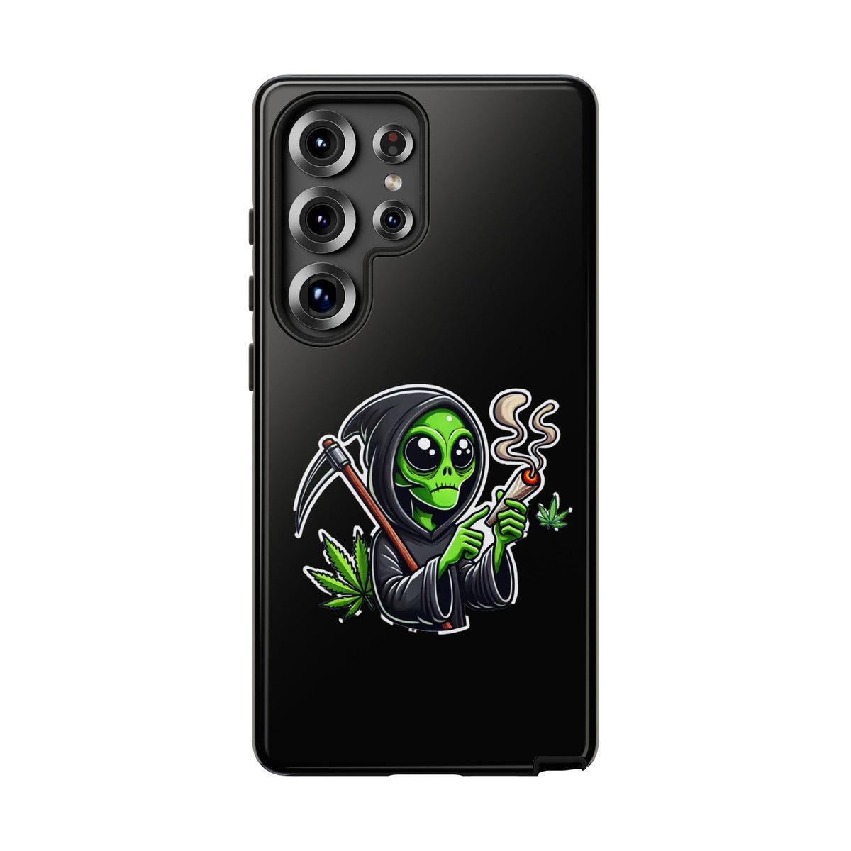 Reaper Alien Phone Case – Cute Grim Reaper Smoking Weed iPhone Case