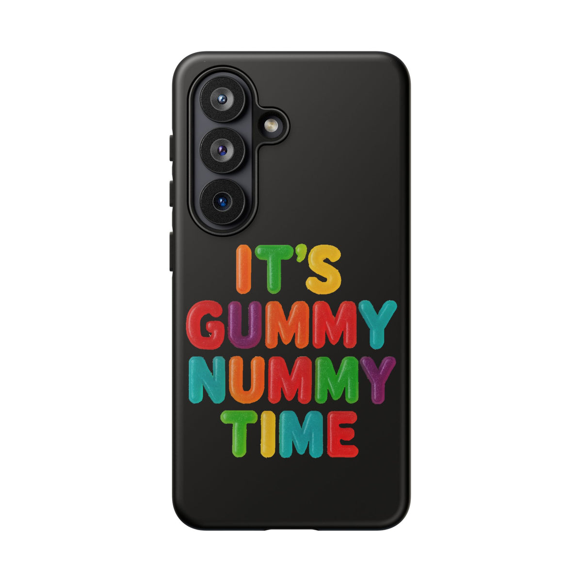 Phone Case — "It's Gummy Nummy Time" Colorful Candy Lettering Protective Case
