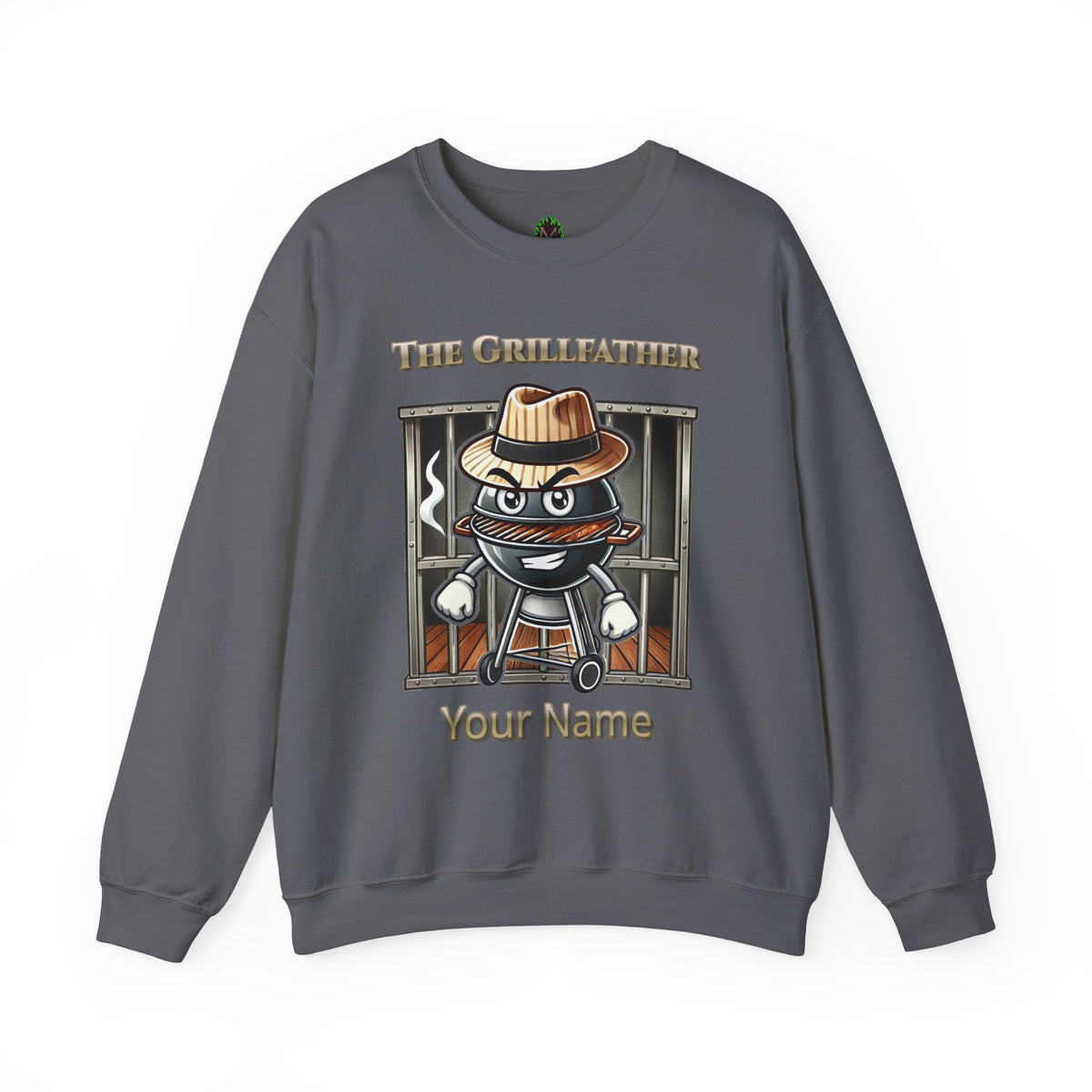 The Grillfather – Charcoal Crewneck Sweatshirt