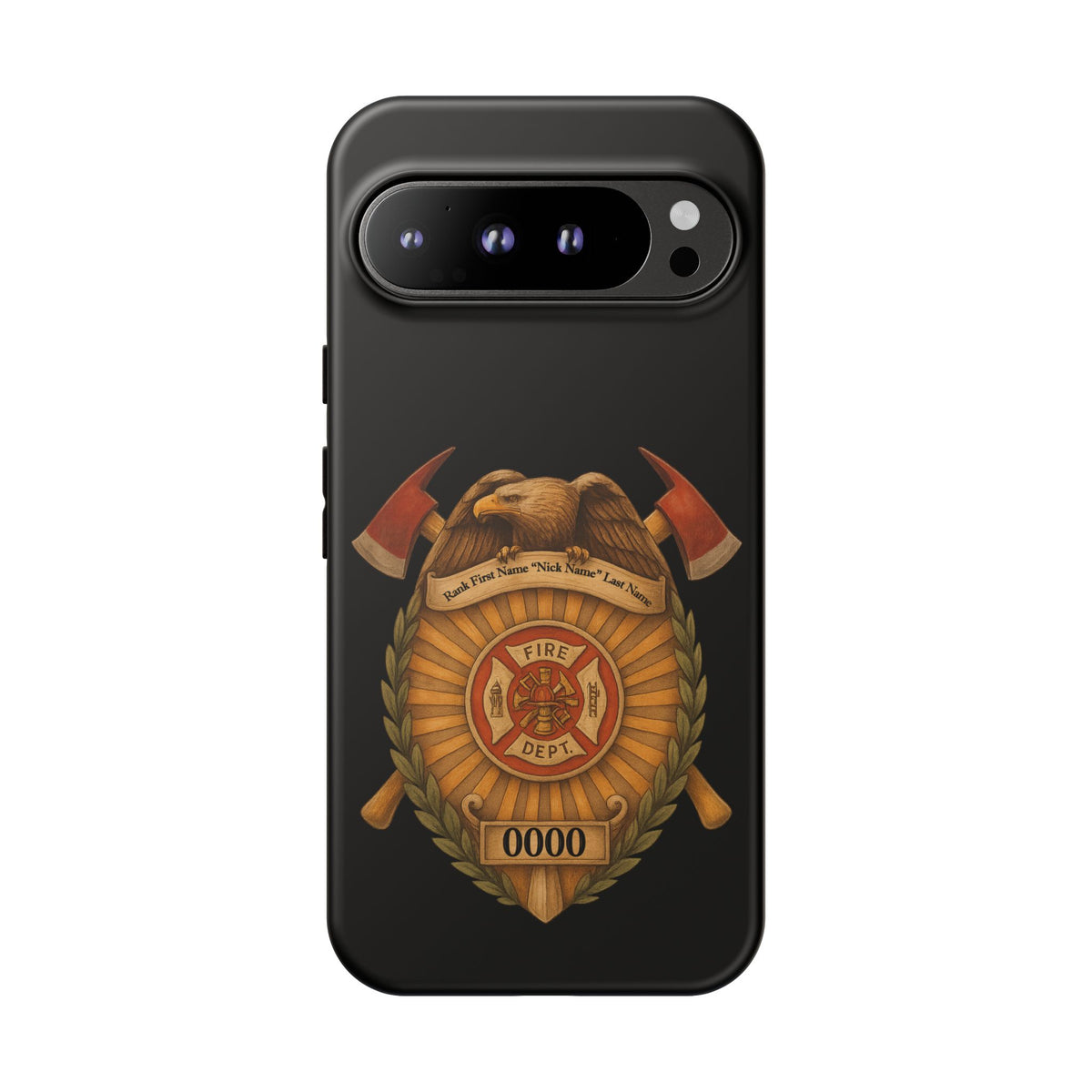 Firefighter Badge Phone Case — Tough Cases Customizable Emblem Design