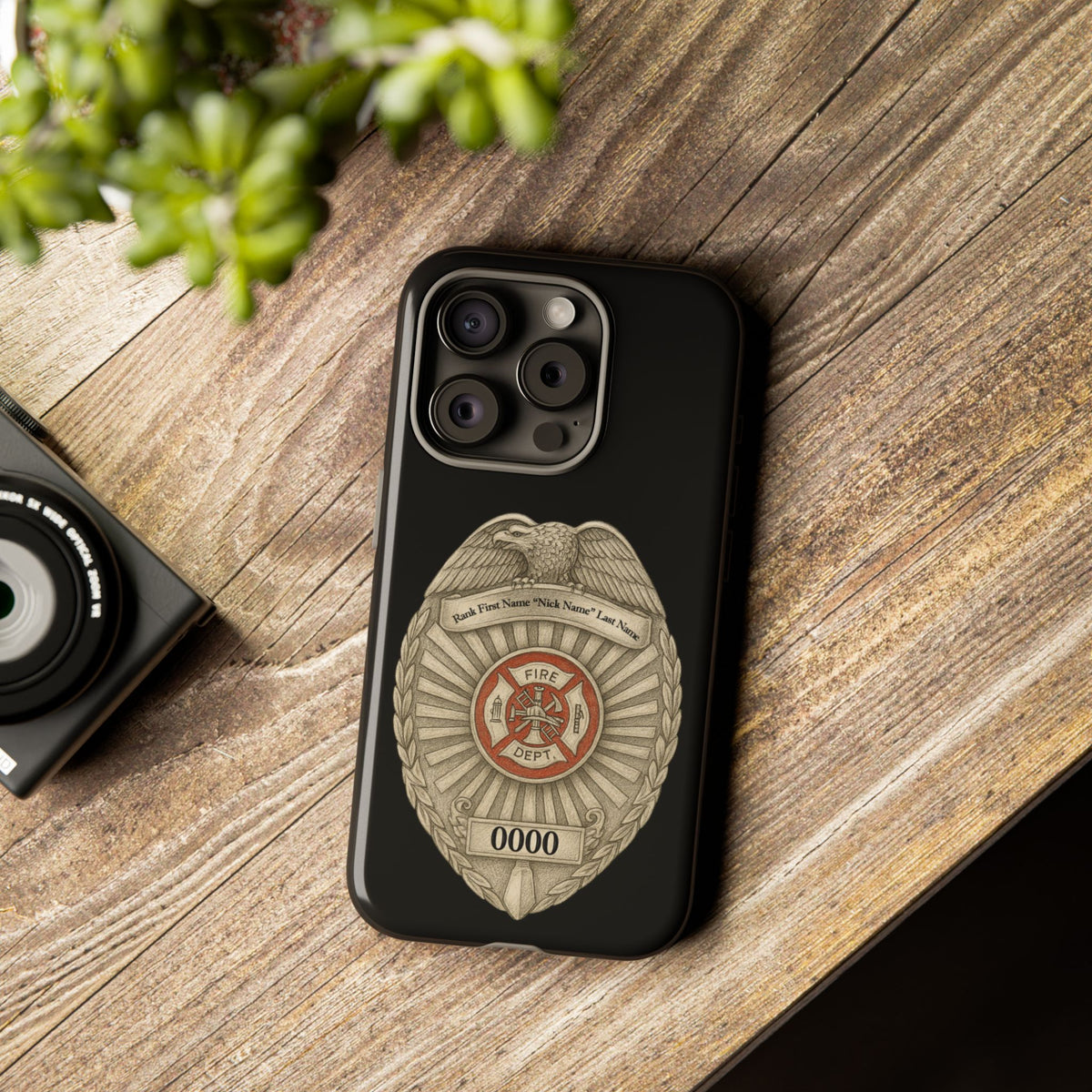 Firefighter Badge Phone Case – Personalized Dept. Emblem Tough Case