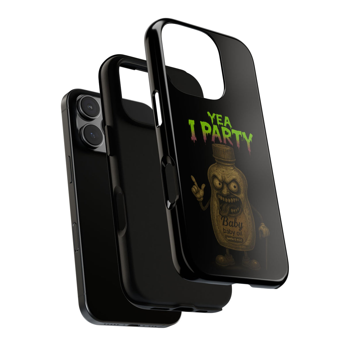 Phone Case — 'Yea I Party' Creepy Baby Bottle Graphic