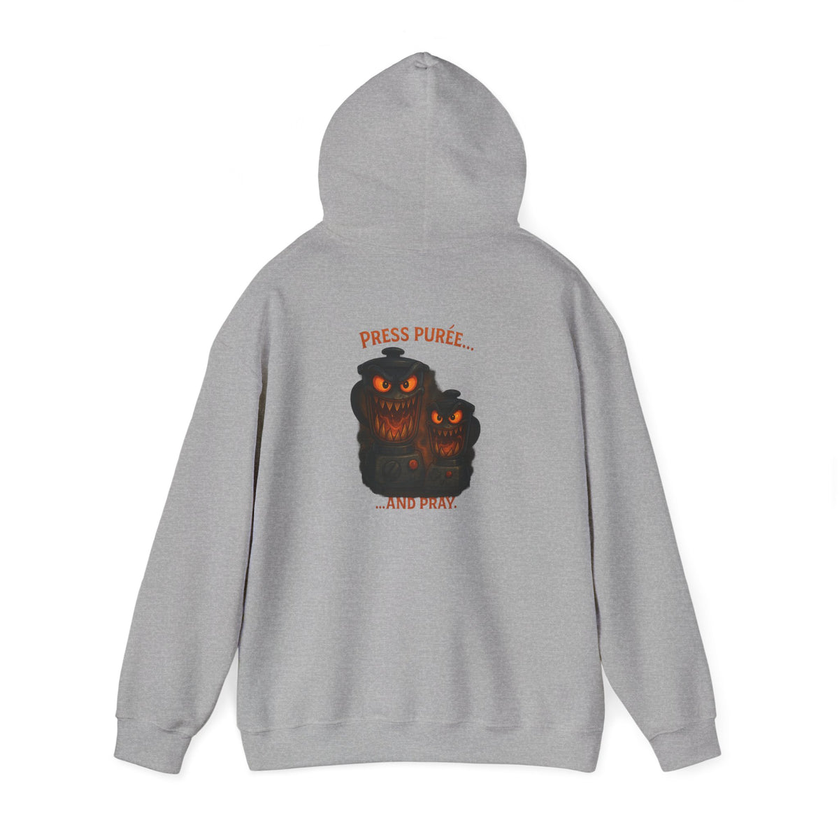 Halloween Hoodie — ‘Press Sneeze and Pray’ Graphic Hooded Sweatshirt