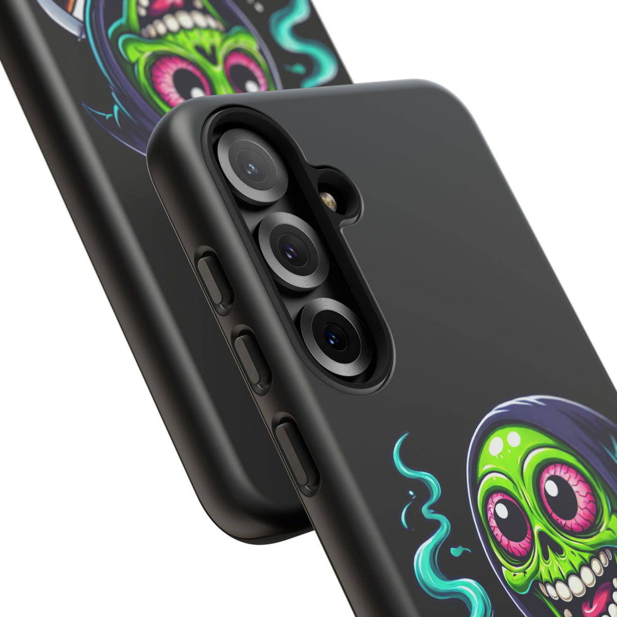 Grinning Stoner Grim Reaper Phone Case – Cannabis Skull iPhone Cover