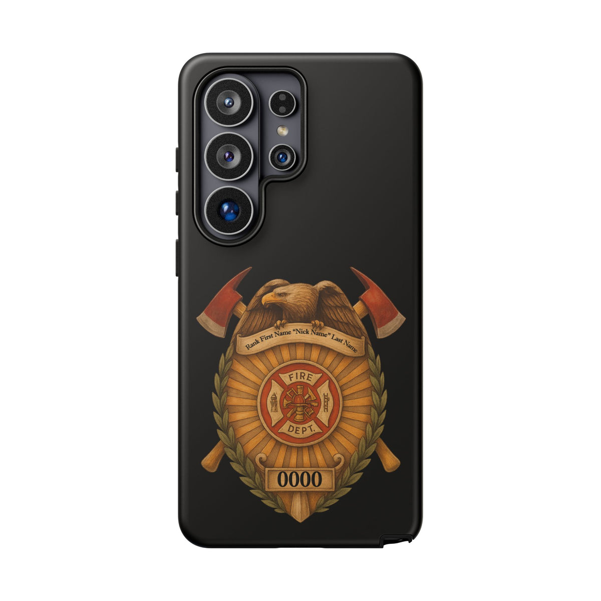 Firefighter Badge Phone Case — Tough Cases Customizable Emblem Design