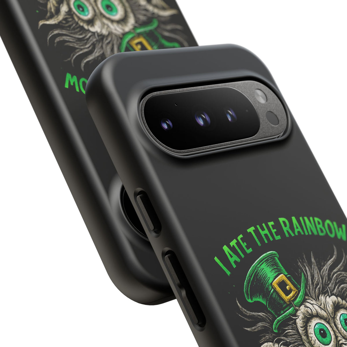 St. Patrick's Horror Phone Case — "I Ate the Rainbow, The Gold Screamed" Lucky Goblin Design