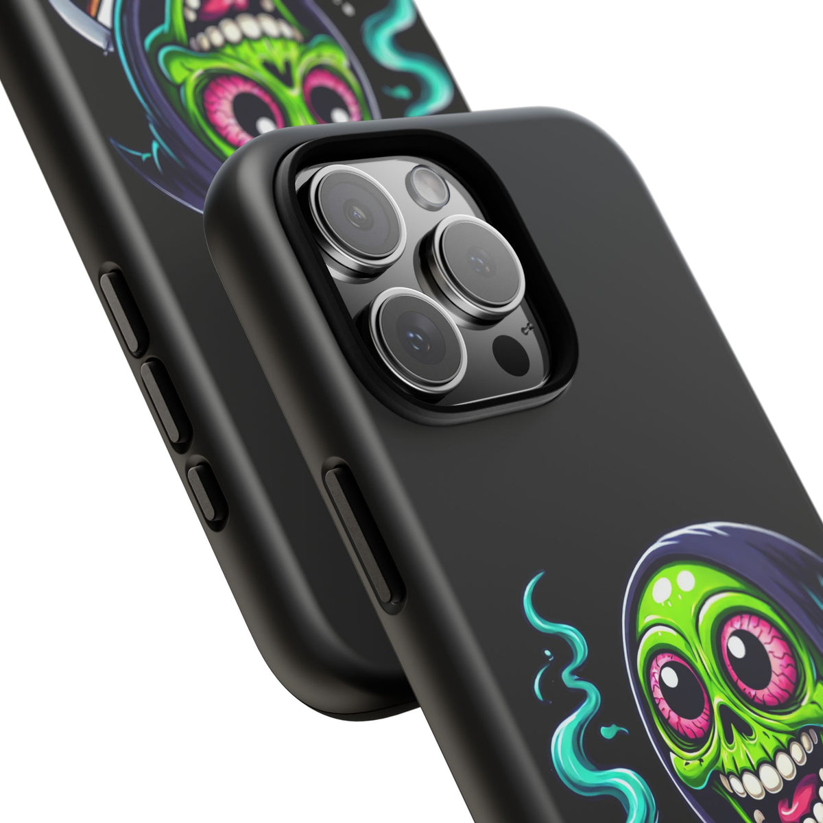 Grinning Stoner Grim Reaper Phone Case – Cannabis Skull iPhone Cover