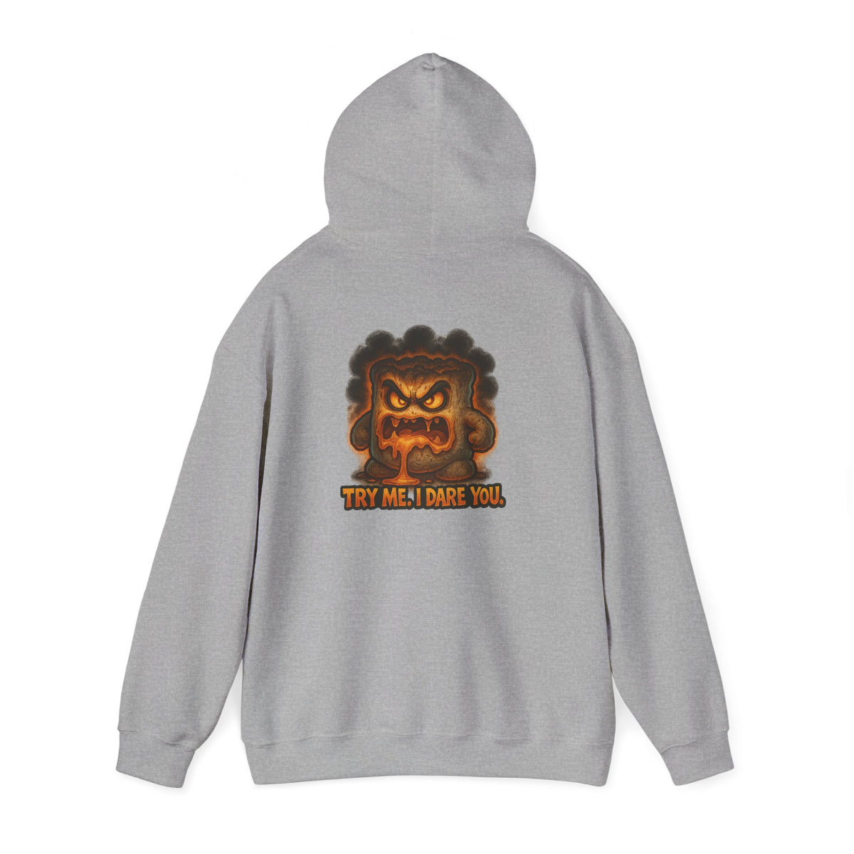 Angry Marshmallow Hoodie - "Try Me I Dare You" Graphic Hooded Sweatshirt