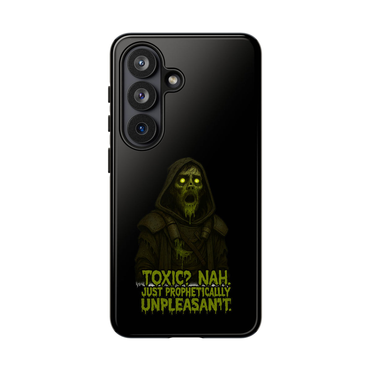 Phone Case — 'Toxic? Nah, Just Prophetically Unpleasant' Neon Grim Reaper Protective Cover