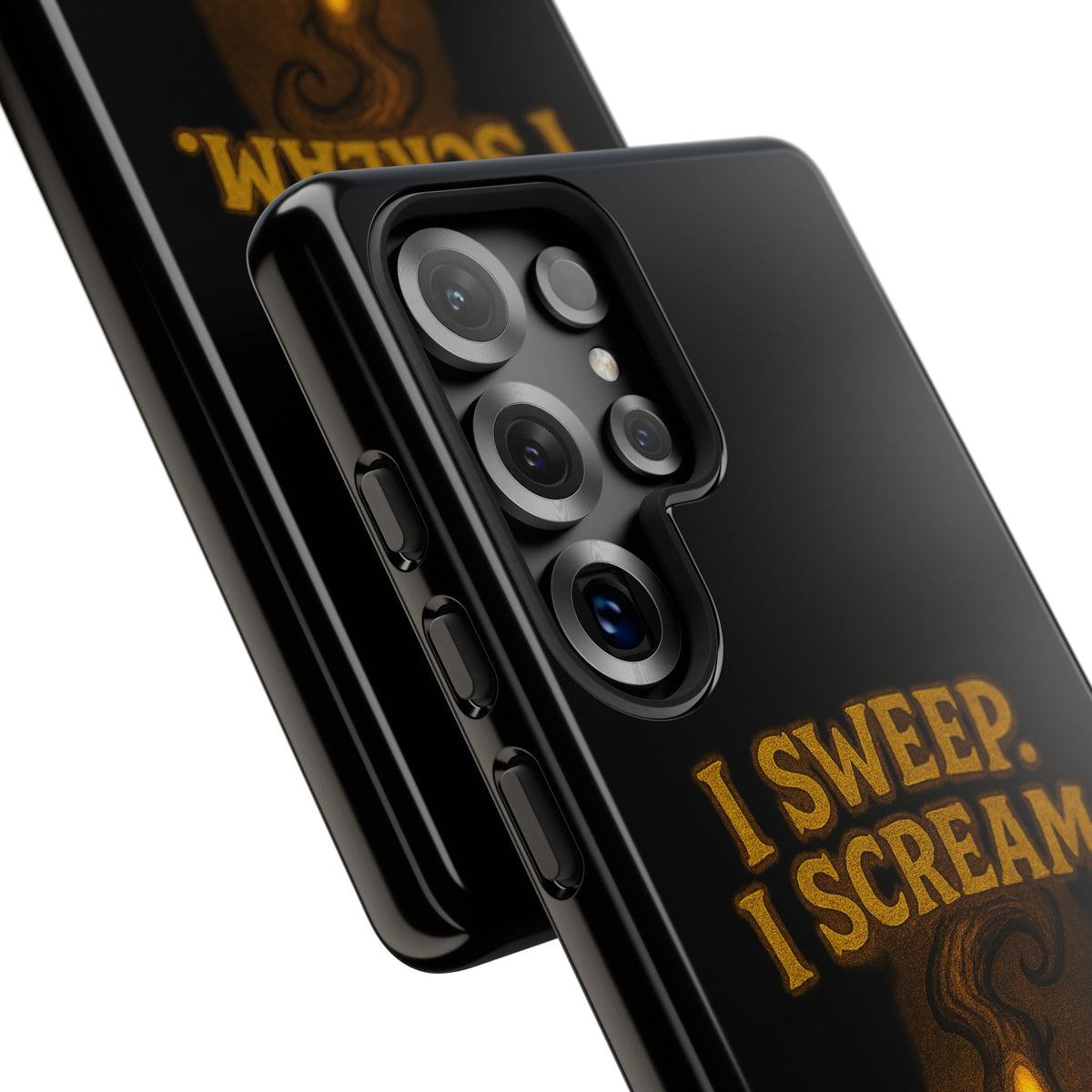 Phone Case — "I Sweep. I Scream. I Smile in That Order." Halloween Horror Design
