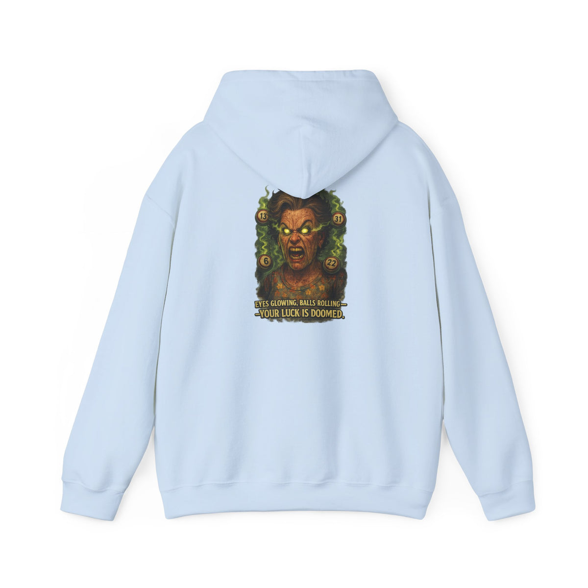 Horror Medusa Hoodie – “Your Luck Is Doom” Graphic Pullover