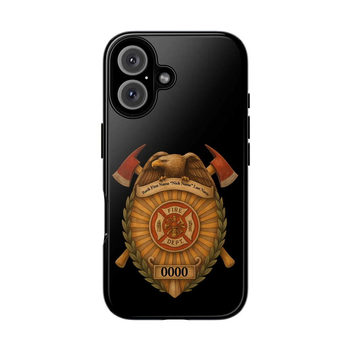 Firefighter Badge Phone Case — Tough Cases Customizable Emblem Design
