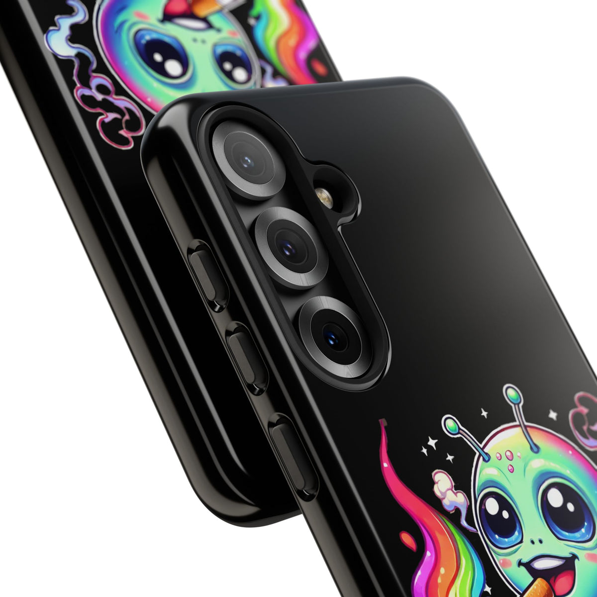 Alien Smoking Rainbow Joint Phone Case — Cute Psychedelic Cannabis iPhone Cover