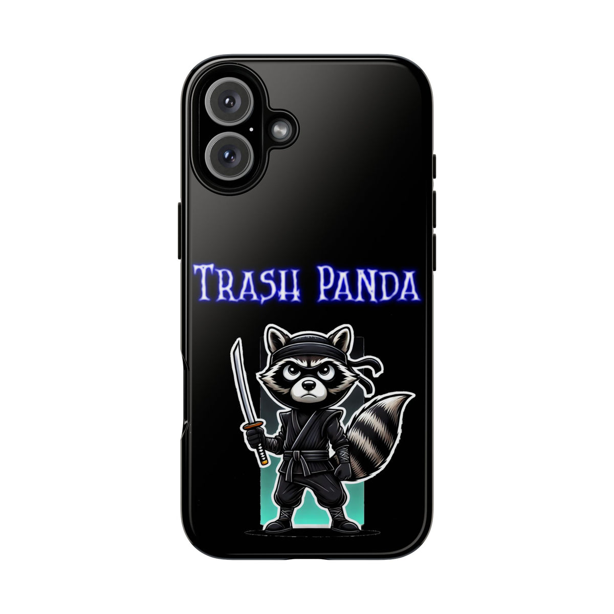 Trash Panda Ninja Phone Case — Cute Raccoon Warrior Protective Case