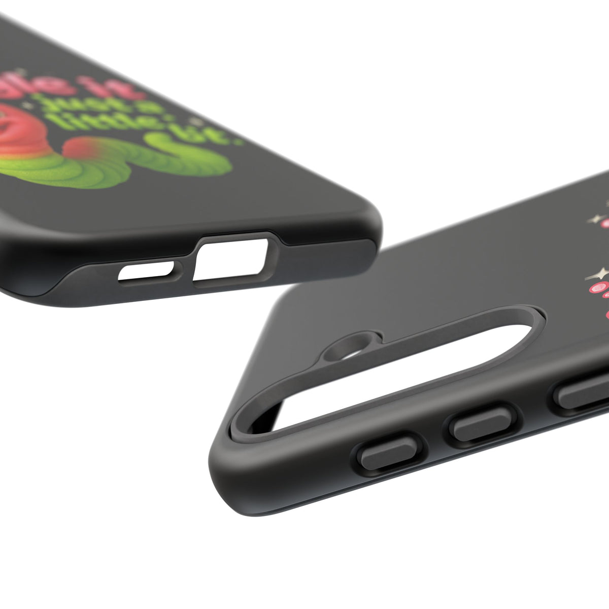 Wiggle It Worm Phone Case — Cute Pink & Green Cartoon iPhone Cover