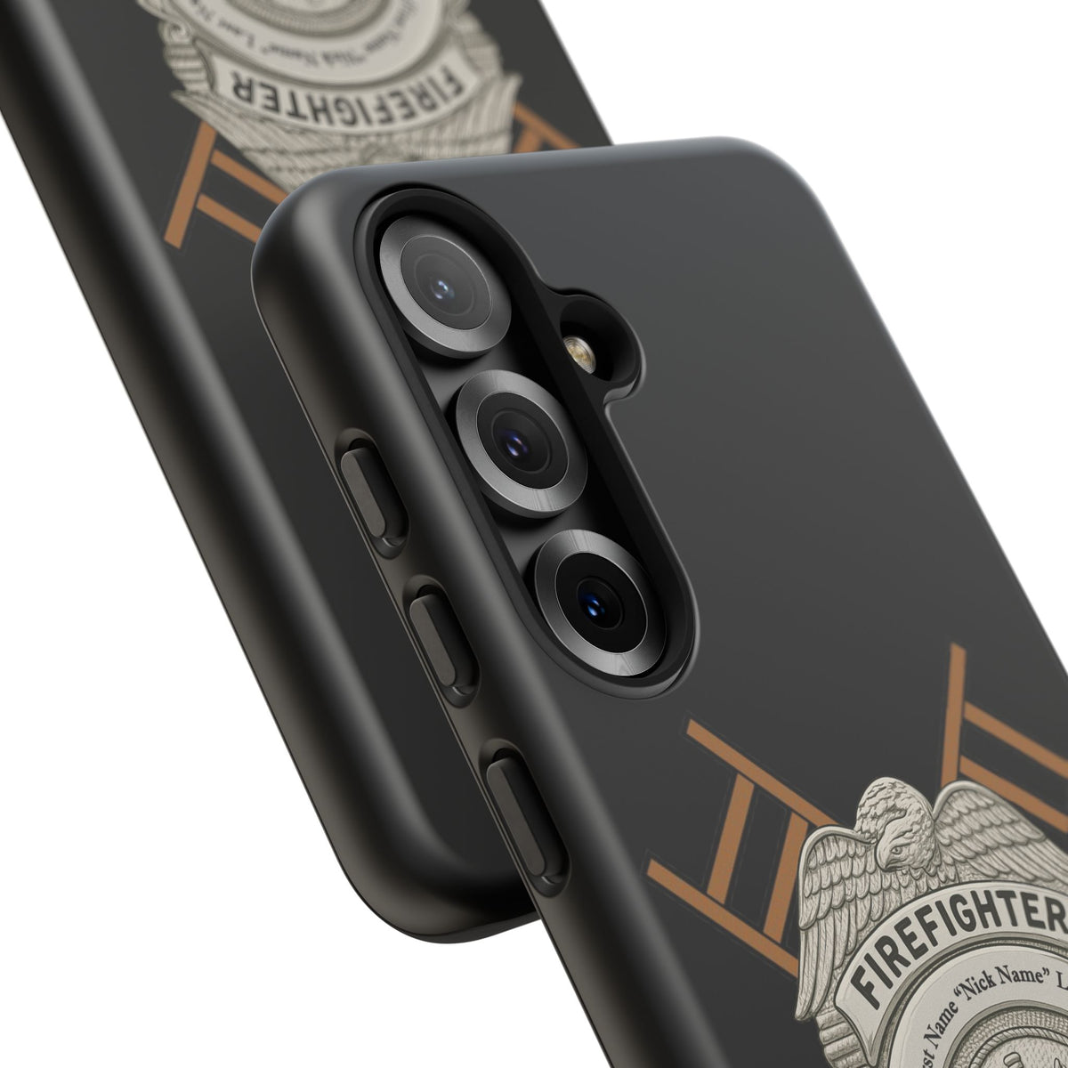 Firefighter Badge Tough Phone Case — Firefighter Helmet & Ladders Protective Case
